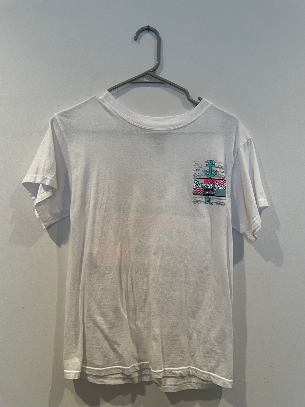 Clearwater Beach Florida White Graphic Tee